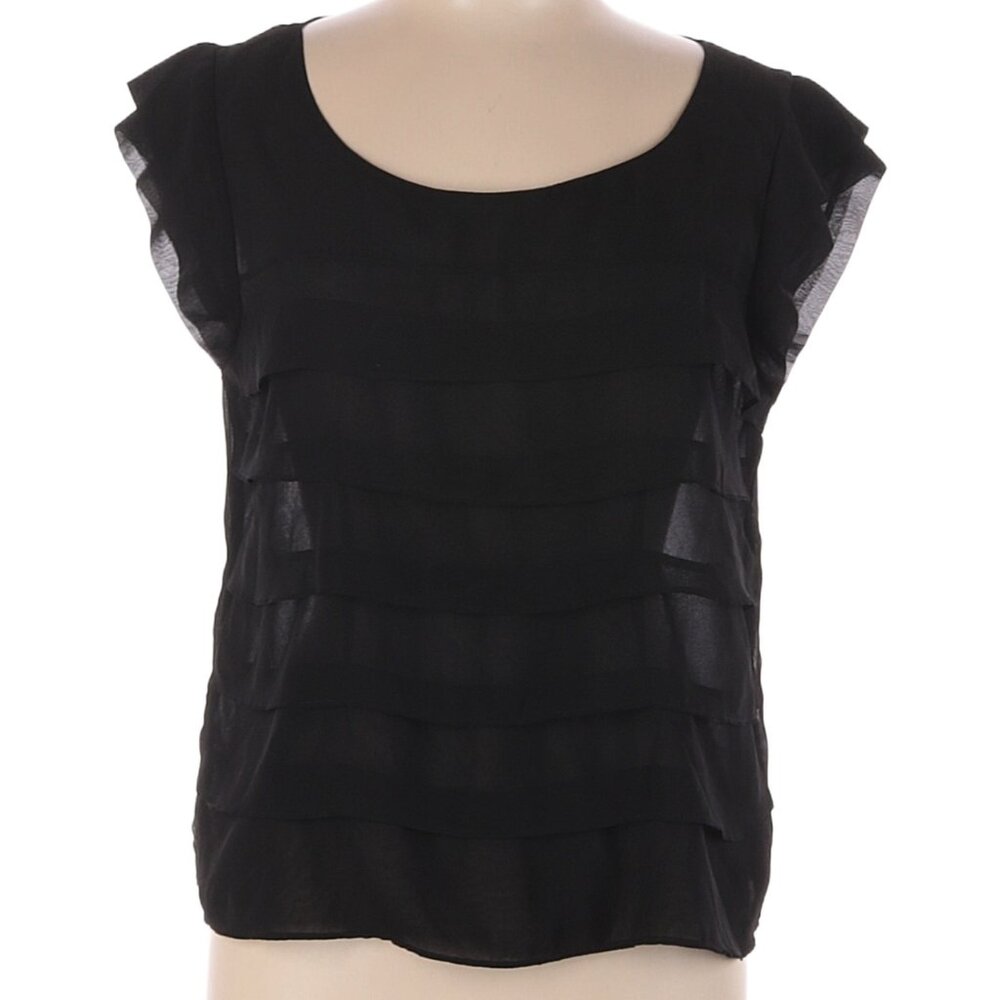 American Eagle Outfitters Sheer Black Blouse Size L